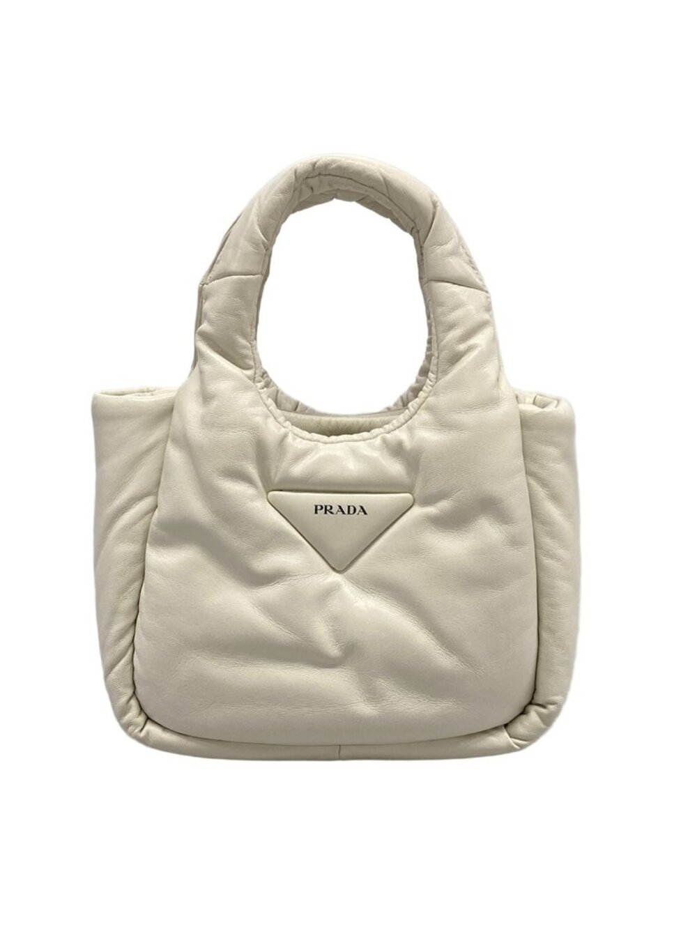 Prada Padded Re-Nylon Mini Bag White Leather